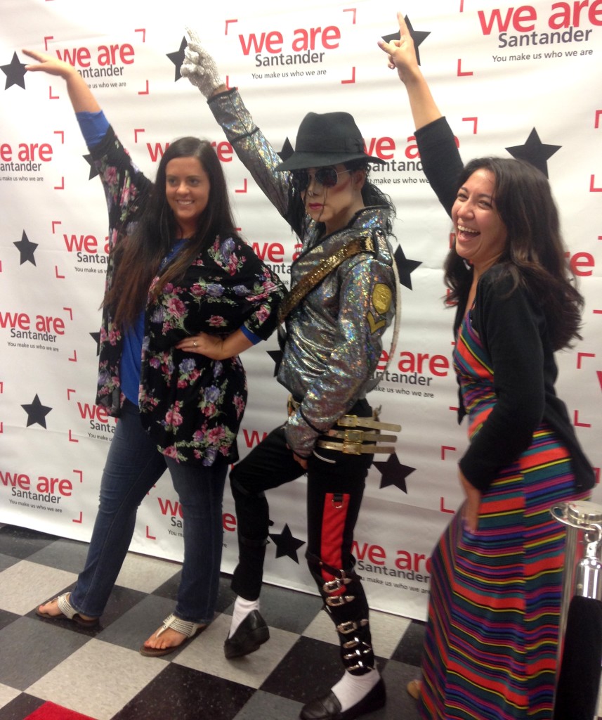 Photo: LaQuenda Jackson “Michael Jackson” is joined in his signature move by associates in Lewisville.