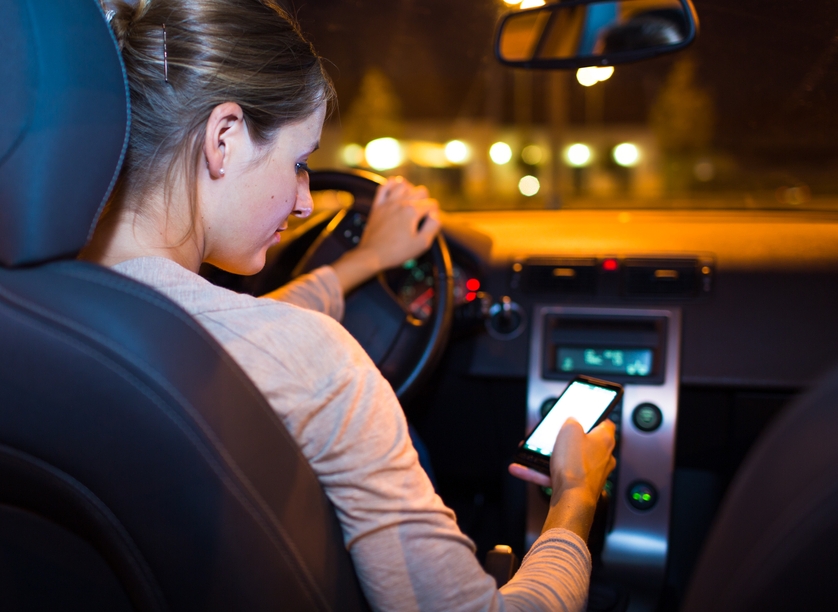 Most people are using their smartphones while driving.