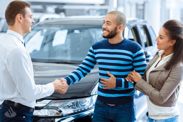 Buyers at dealership