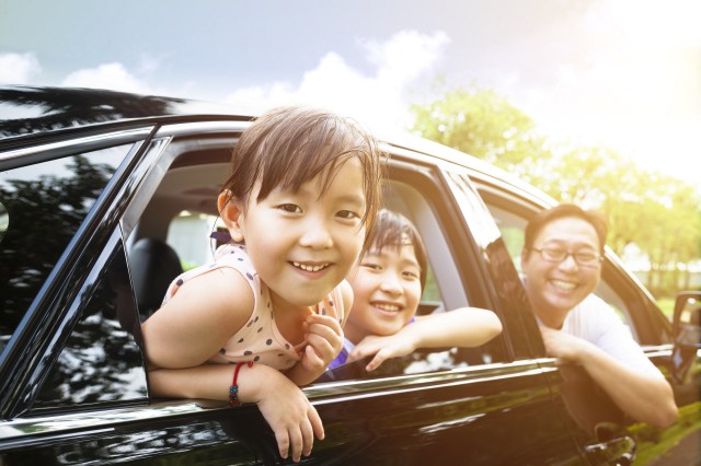 Family roadtrip with car care tips