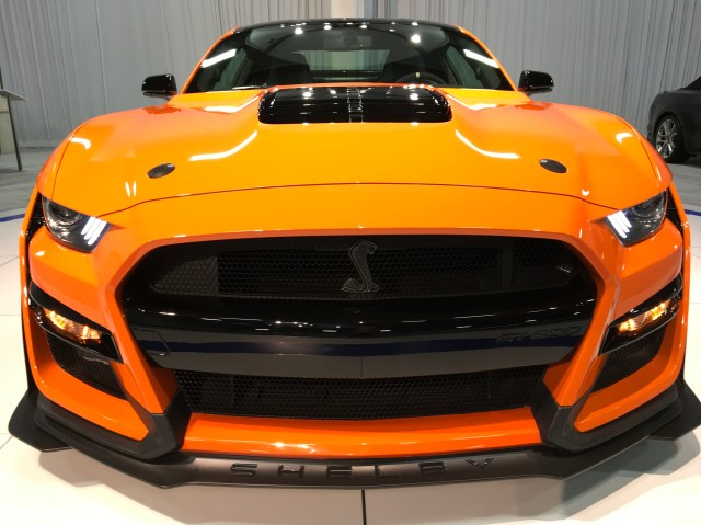 Orange Ford Shelby Mustang