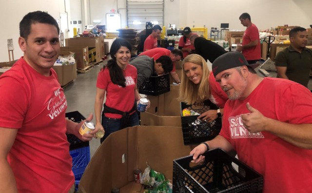 SC volunteers working at food bank