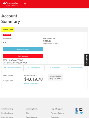 Where Do I Find My Account Number Santander Consumer Usa Where Do I Find My Account Number