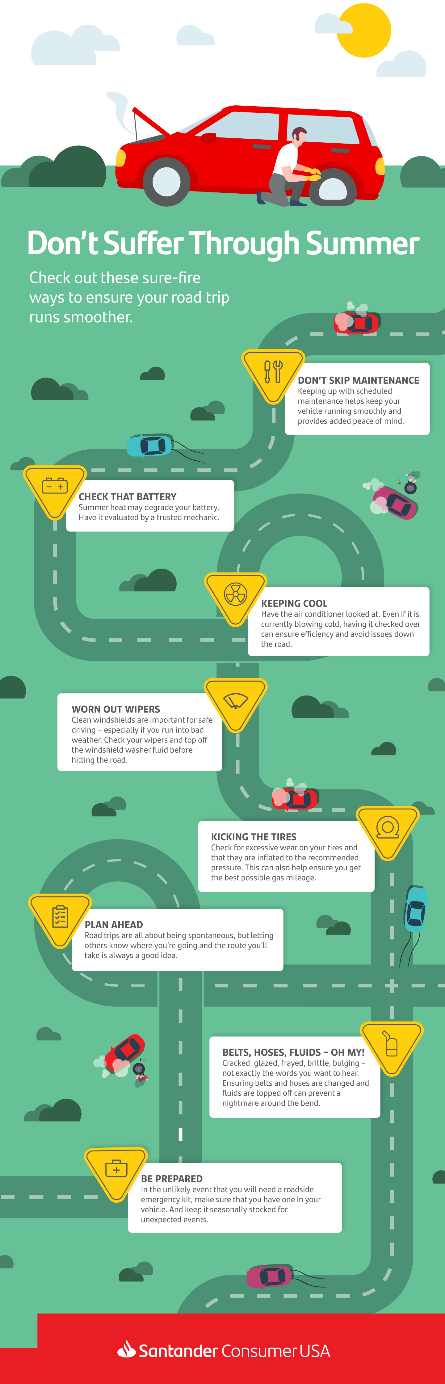 Must-do road trip car safety checks and planning