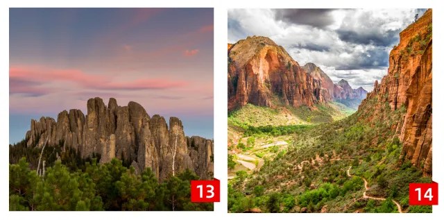 An image collage of the Black Hills and a Utah canyon.