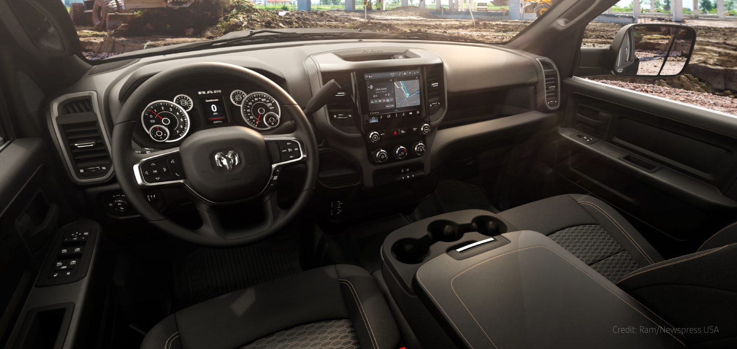 Interior of a 2025 Ram 3500 Chassis Cab Tradesman